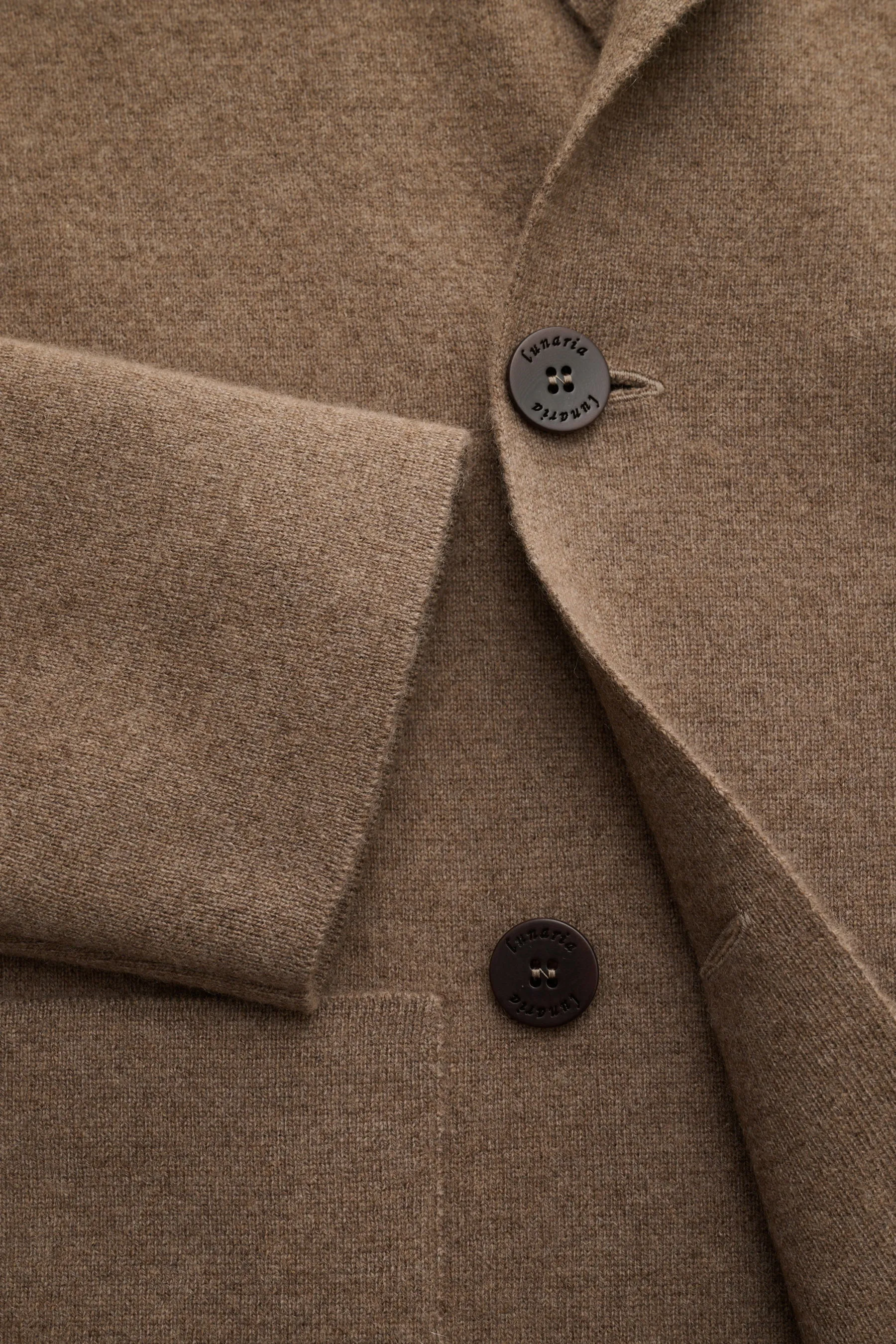 Lunaria Cashmere - Herren - Cashmere Cardigan graubraun meliert – Bild 3