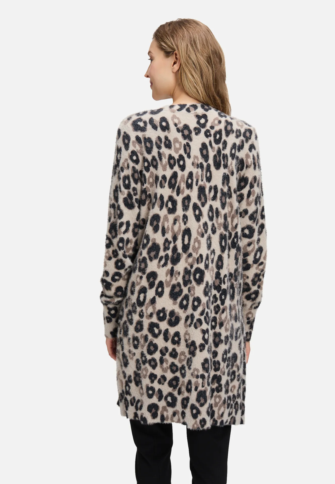 Longstrickjacke mit Aufdruck Longstrickjacke mit Aufdruck