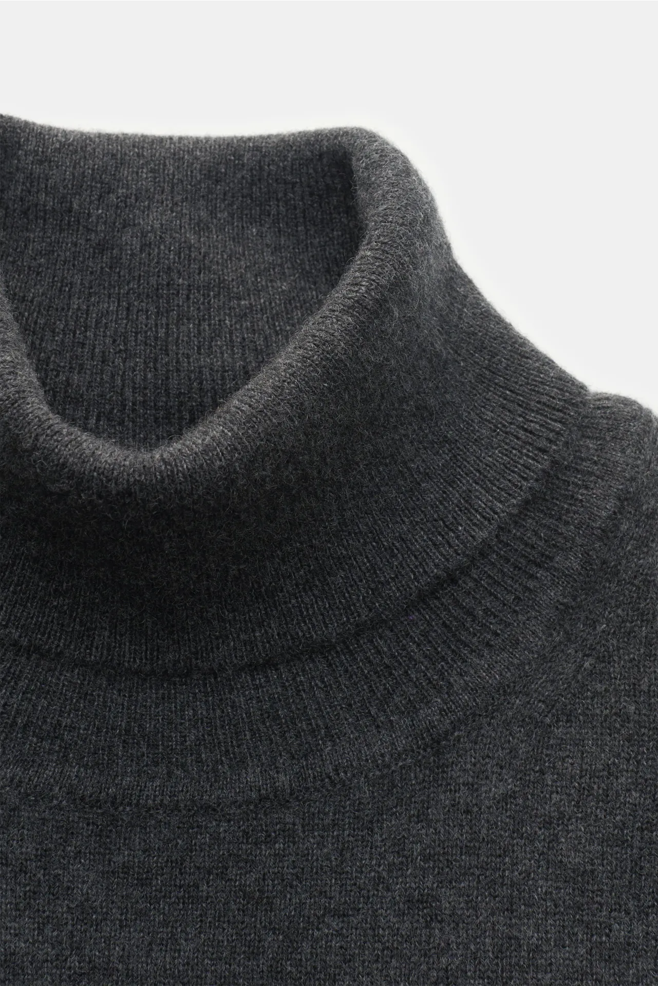 von Braun - Herren - Cashmere Rollkragenpullover dunkelgrau – Bild 2