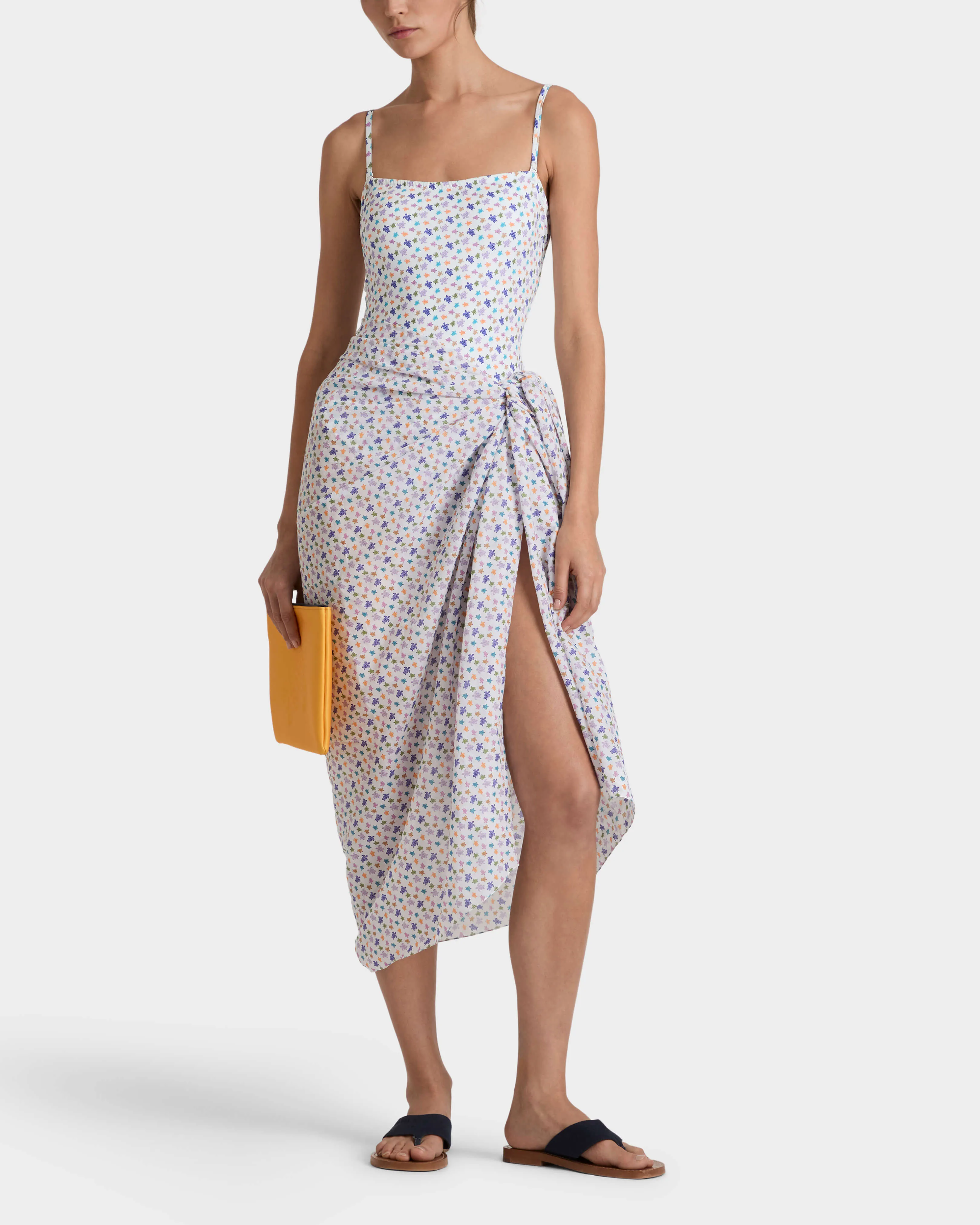 Vilebrequin - Micro Ronde Des Tortues Pareo Aus Baumwollvoile Für Damen - Pareo - Pareo - Weiss - Größe OSFA – Bild 3