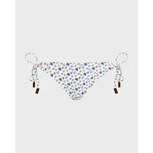 Vilebrequin - Micro Ronde Des Tortues Bikinihose Zum Seitlichen Binden Für Damen - Bademode - Flore - Weiss - Größe M Vilebrequin - Micro Ronde Des Tortues Bikinihose Zum Seitlichen Binden Für Damen - Bademode - Flore - Weiss - Größe M