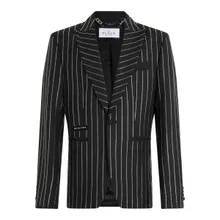 Philipp Plein - Jacquard Blazer Lord Fit Strass - Größe 50 - schwarz Philipp Plein - Jacquard Blazer Lord Fit Strass - Größe 50 - schwarz