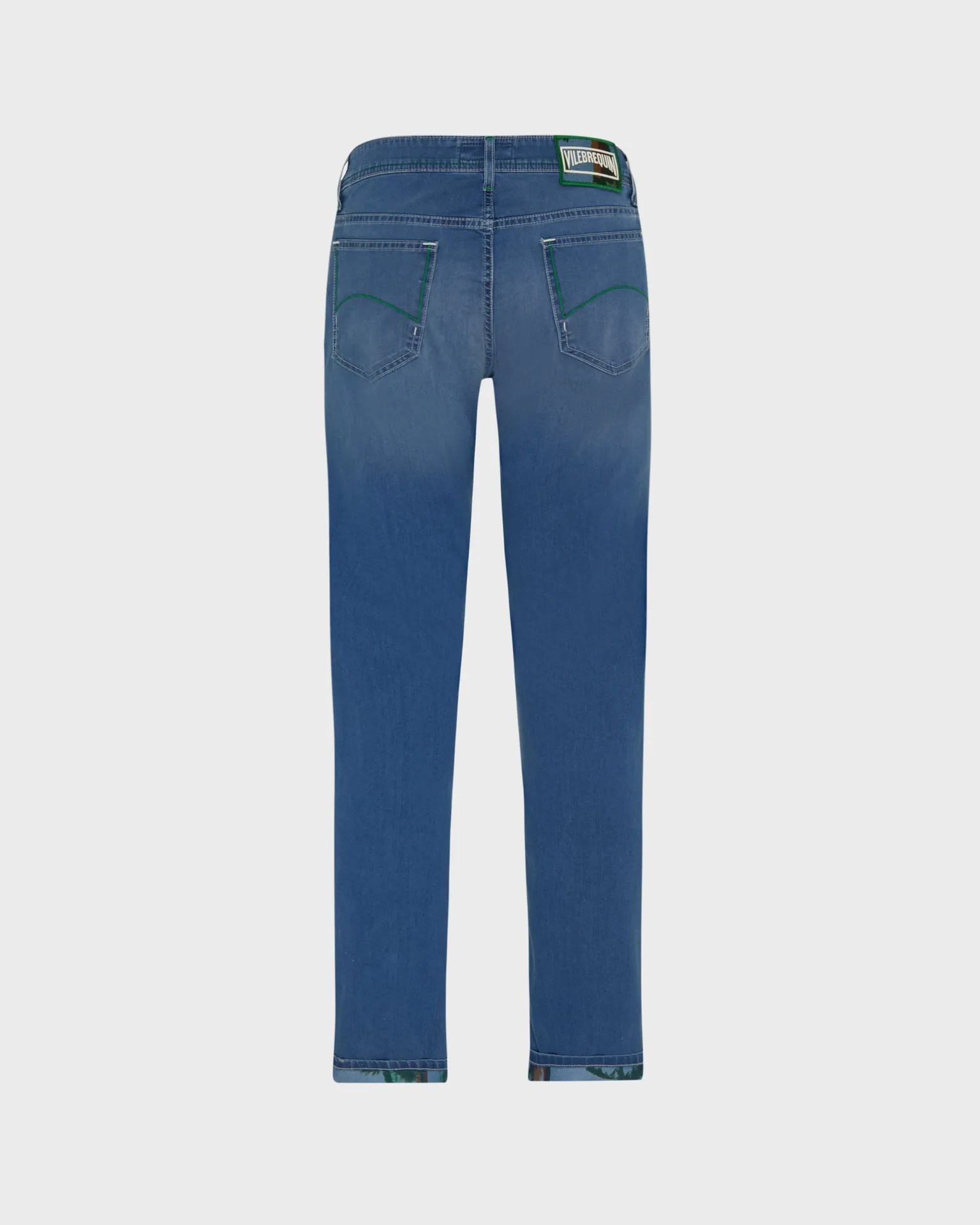 Vilebrequin - Palms Offset Denimhose Mit 5-taschen-design Für Herren - Jeanshose - Gbetta18 - Blau - Größe 34 – Bild 2