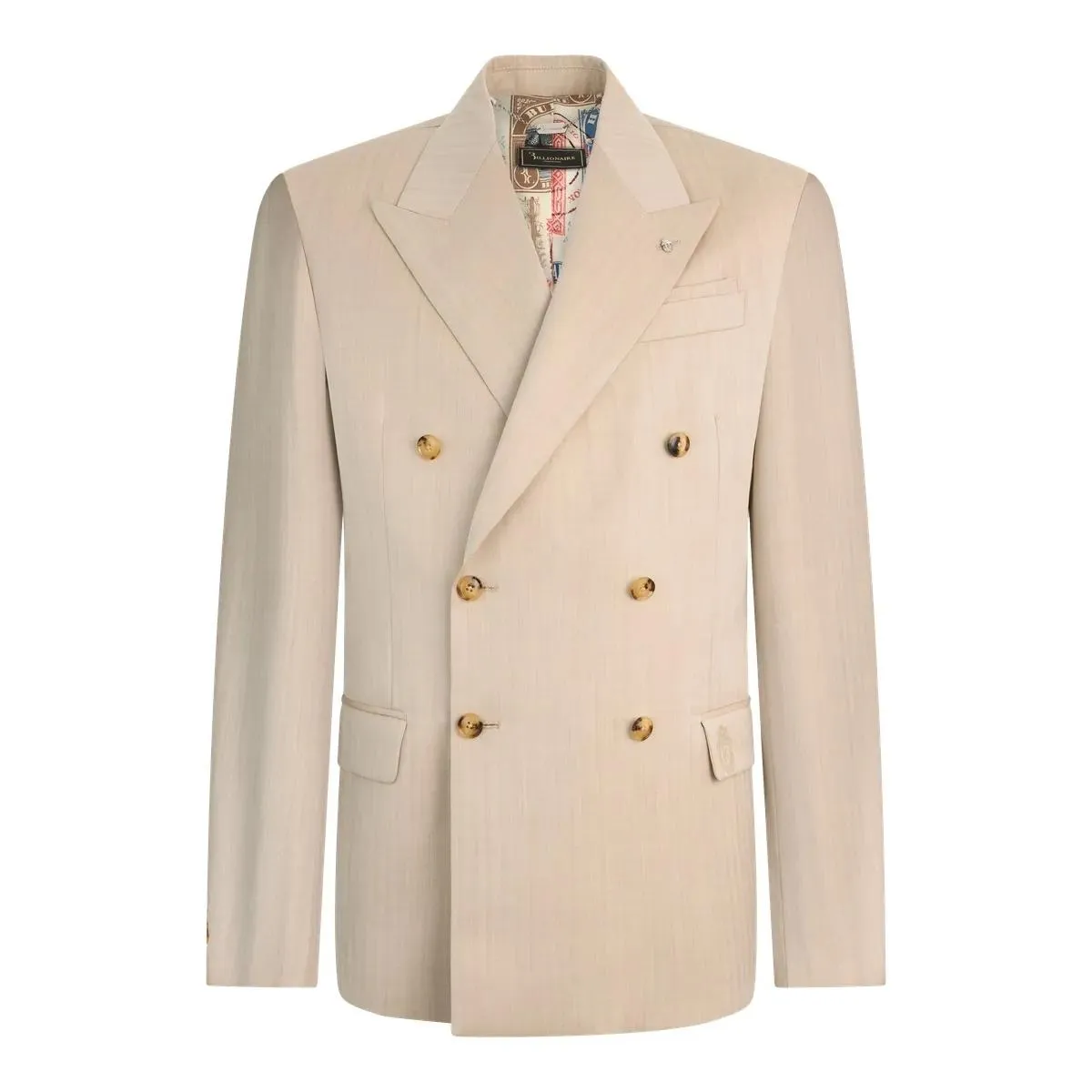BILLIONAIRE - Double-Breasted Blazer Dandy Fit - Größe 48 - beige BILLIONAIRE - Double-Breasted Blazer Dandy Fit - Größe 48 - beige