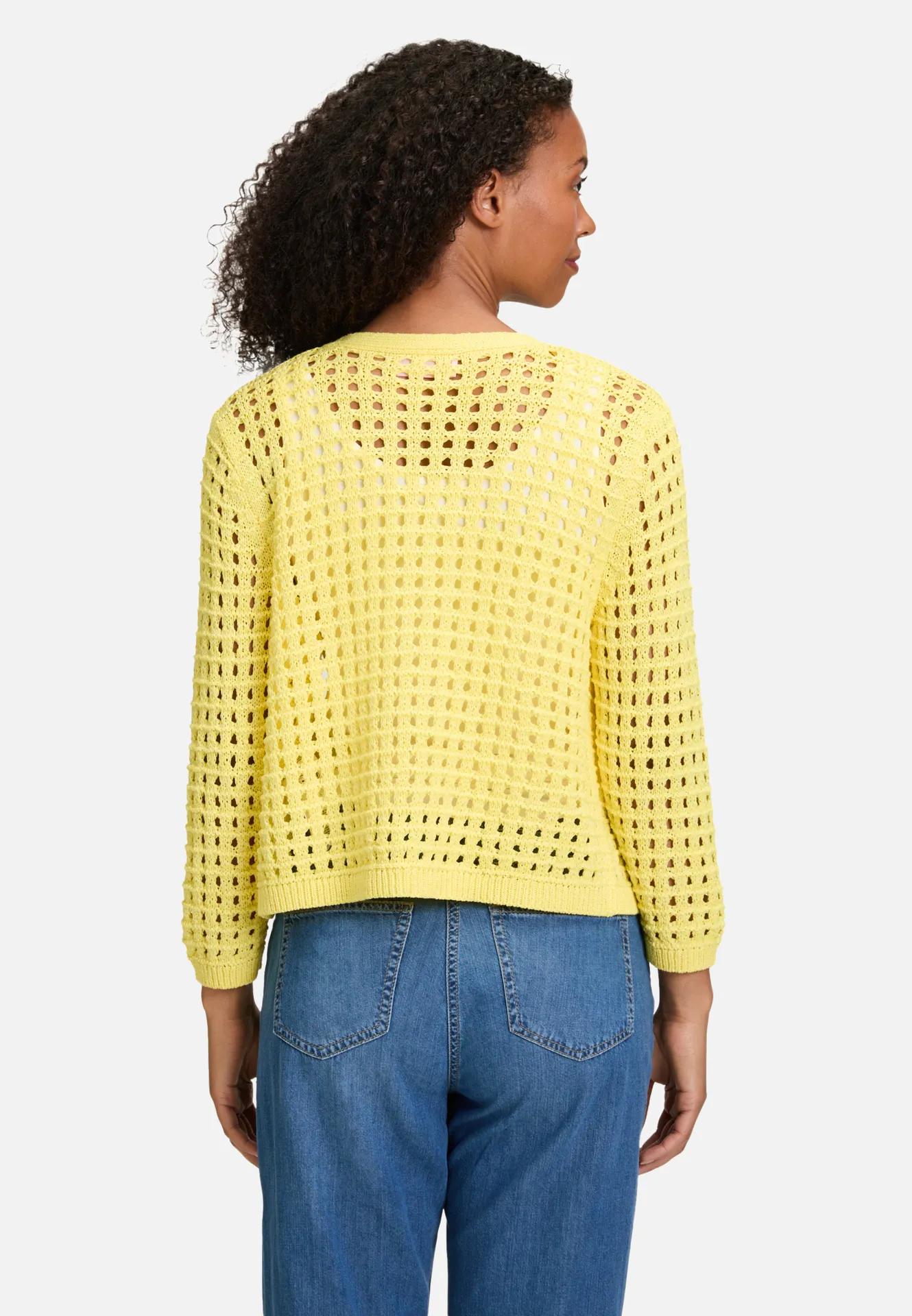 Casual-Strickjacke mit Effektgarn Casual-Strickjacke mit Effektgarn