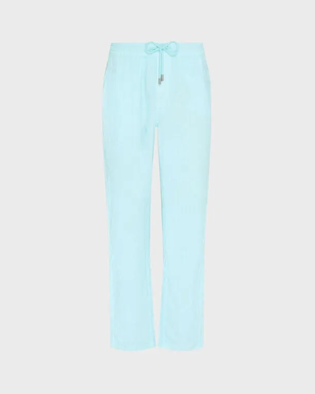 Vilebrequin - Solid Weite Leinenhose Für Herren - Hose - Pacha - Blau - Größe M Vilebrequin - Solid Weite Leinenhose Für Herren - Hose - Pacha - Blau - Größe M