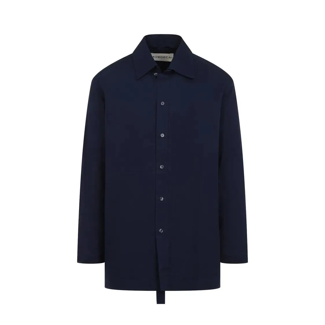 Mordecai - Ink Blue Pocket Collar Shirt - Größe L - blau Mordecai - Ink Blue Pocket Collar Shirt - Größe L - blau