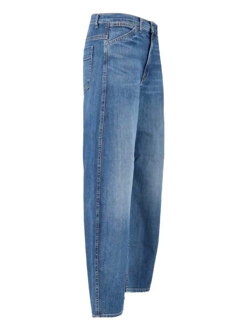 NILI LOTAN - Wide-Leg Jeans With Mid-Blue Wash - Größe 28 - blau – Bild 4