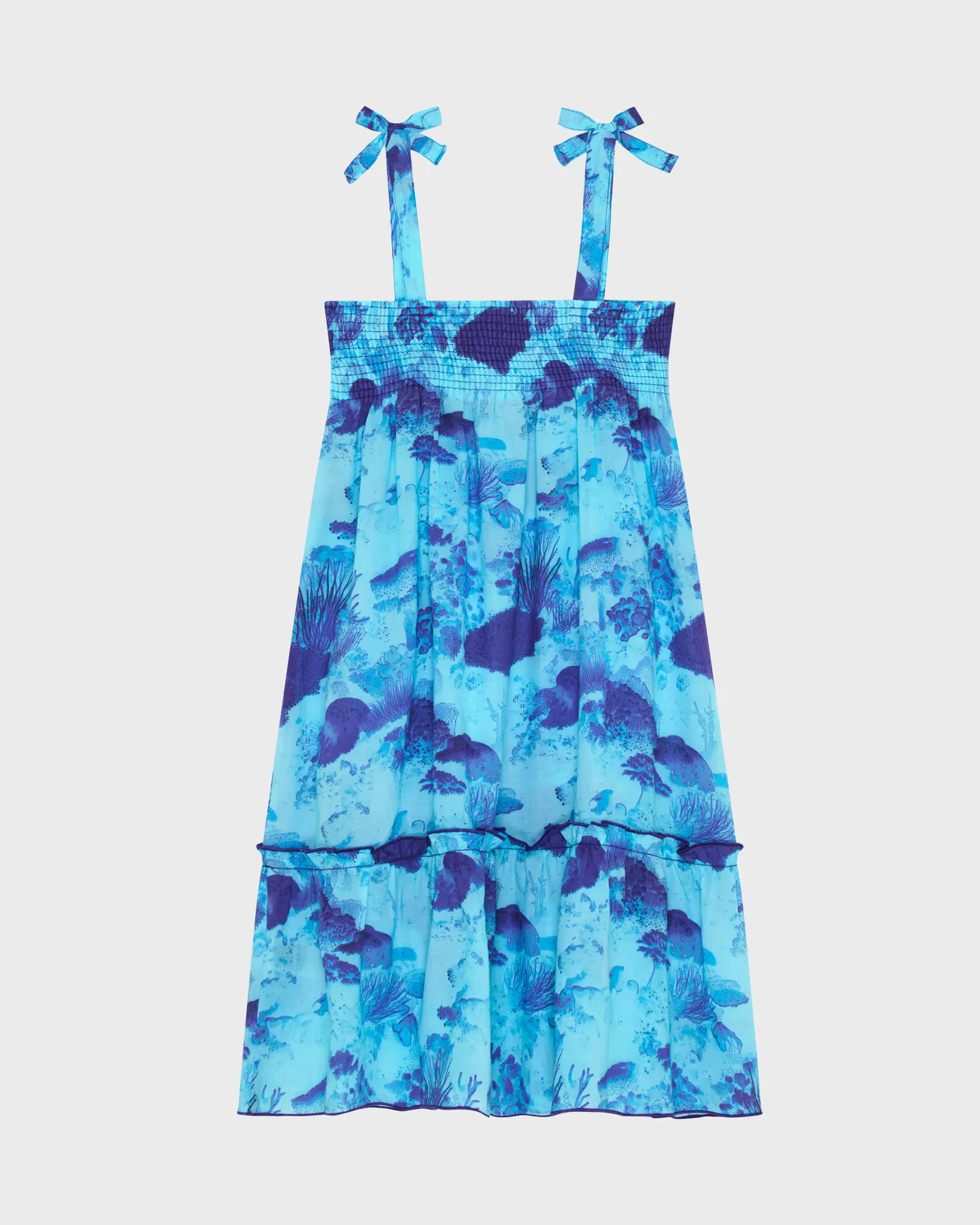 Vilebrequin - Coral Reef Kleid Aus Bio-baumwollvoile Für Mädchen - Kleid - Gloss - Blau - Größe 4 – Bild 2