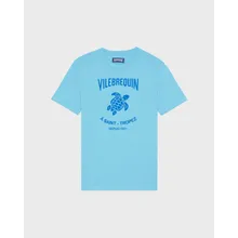 Vilebrequin - Baumwoll-t-shirt Mit Aufgedrucktem Kontrastlogo Aus Gummi Für Herren - T-shirt - Portisol - Blau - Größe M Vilebrequin - Baumwoll-t-shirt Mit Aufgedrucktem Kontrastlogo Aus Gummi Für Herren - T-shirt - Portisol - Blau - Größe M
