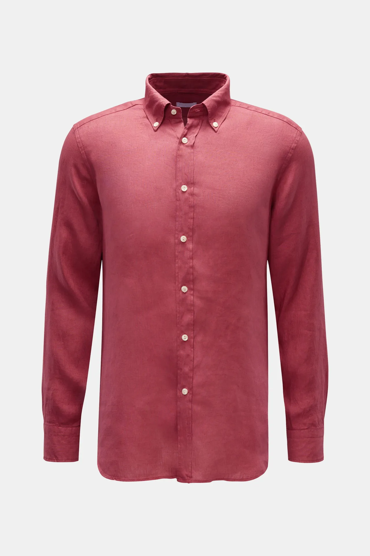 BRAUN Hamburg Essentials - Herren - Leinenhemd Button-Down-Kragen rot BRAUN Hamburg Essentials - Herren - Leinenhemd Button-Down-Kragen rot