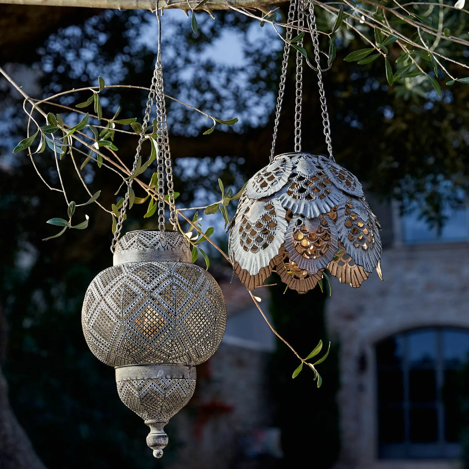 Solar-Hängelaterne 2er Set Paale – Bild 2