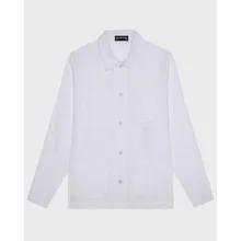 Vilebrequin - Herren-leinen-overshirt Uni - Jacke - Corentin - Weiss - Größe M Vilebrequin - Herren-leinen-overshirt Uni - Jacke - Corentin - Weiss - Größe M
