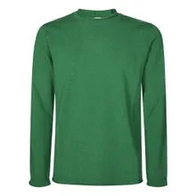 Comme des Garcons - Finely Knitted Black Wool Sweater With Classic Cre - Größe XL - grün Comme des Garcons - Finely Knitted Black Wool Sweater With Classic Cre - Größe XL - grün