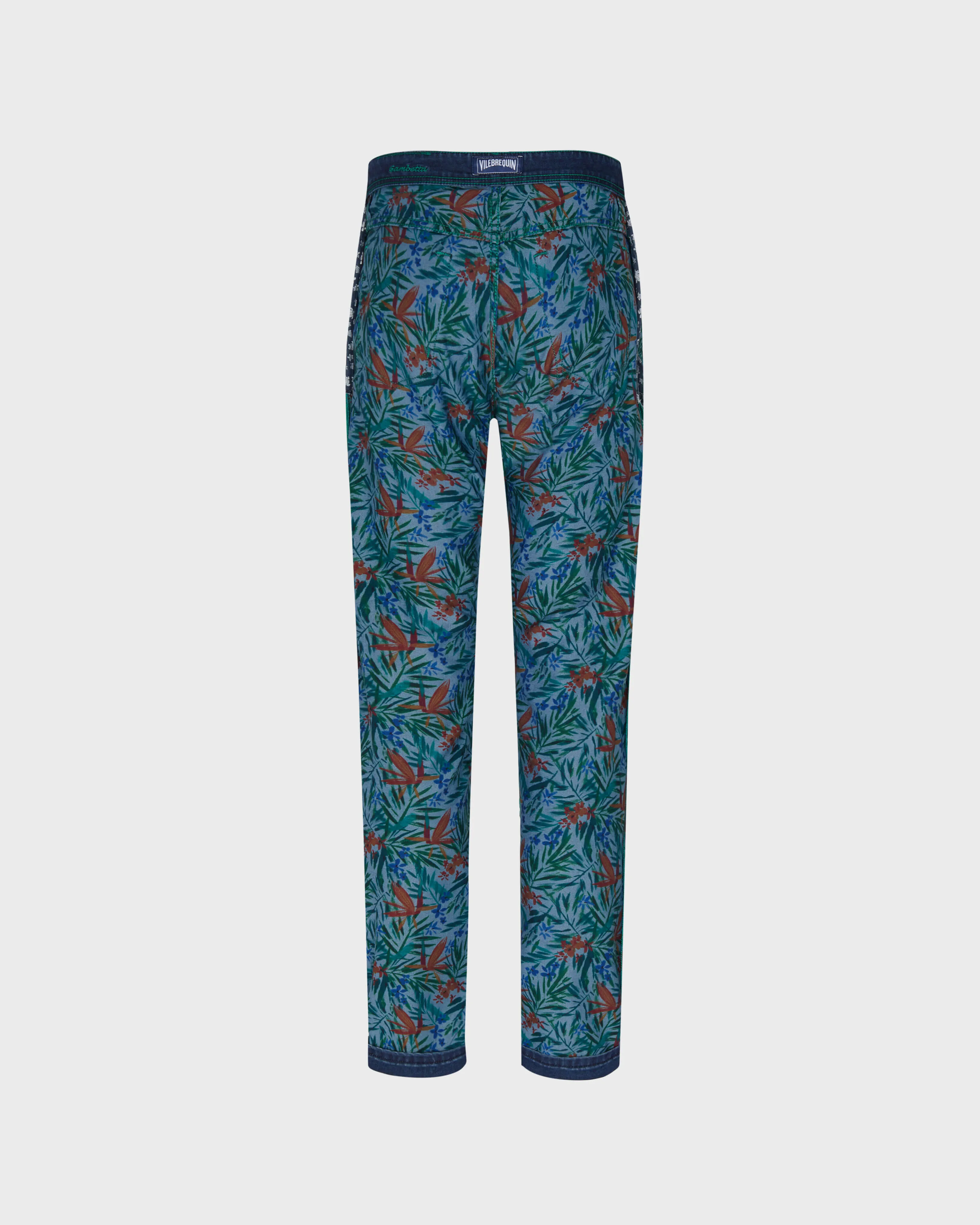 Vilebrequin - Tropical Flowers Denimhose Im 5-taschen-design Für Herren - Jeanshose - Gbetta18 - Blau - Größe 40 – Bild 6