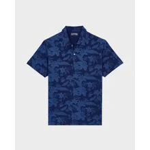 Vilebrequin - Baumwoll-polohemd Mit Lightening Flower-print Für Herren - Polohemd - Moussure - Blau - Größe L Vilebrequin - Baumwoll-polohemd Mit Lightening Flower-print Für Herren - Polohemd - Moussure - Blau - Größe L