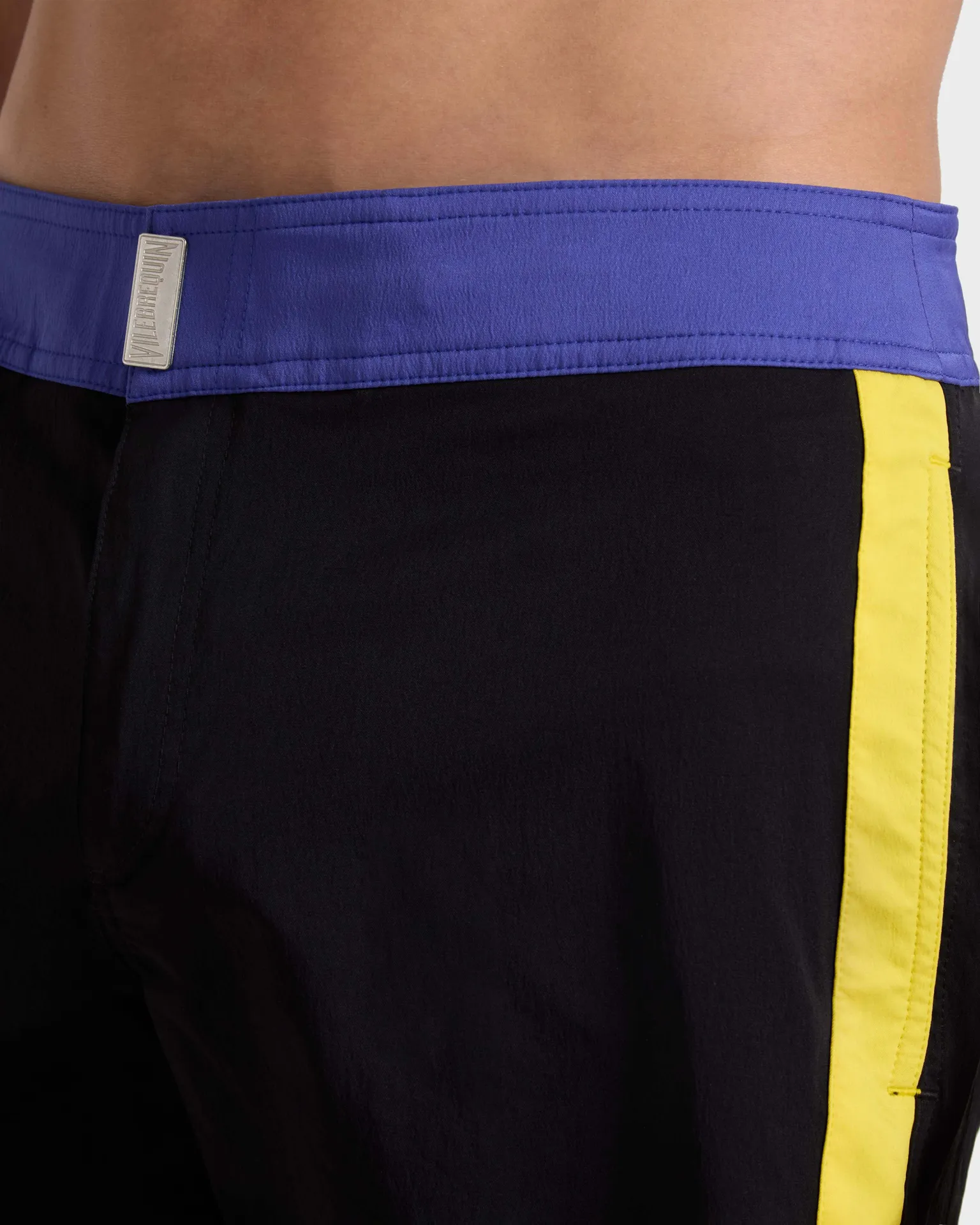 Vilebrequin - Color Block Stretch-badeshorts Mit Flachem Bund Für Herren - Bademode - Merle - Schwarz - Größe XL – Bild 5