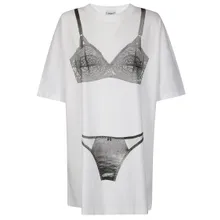 Vaquera - Trompe L%27oeil Women T-Shirt - Größe S - weiß Vaquera - Trompe L%27oeil Women T-Shirt - Größe S - weiß