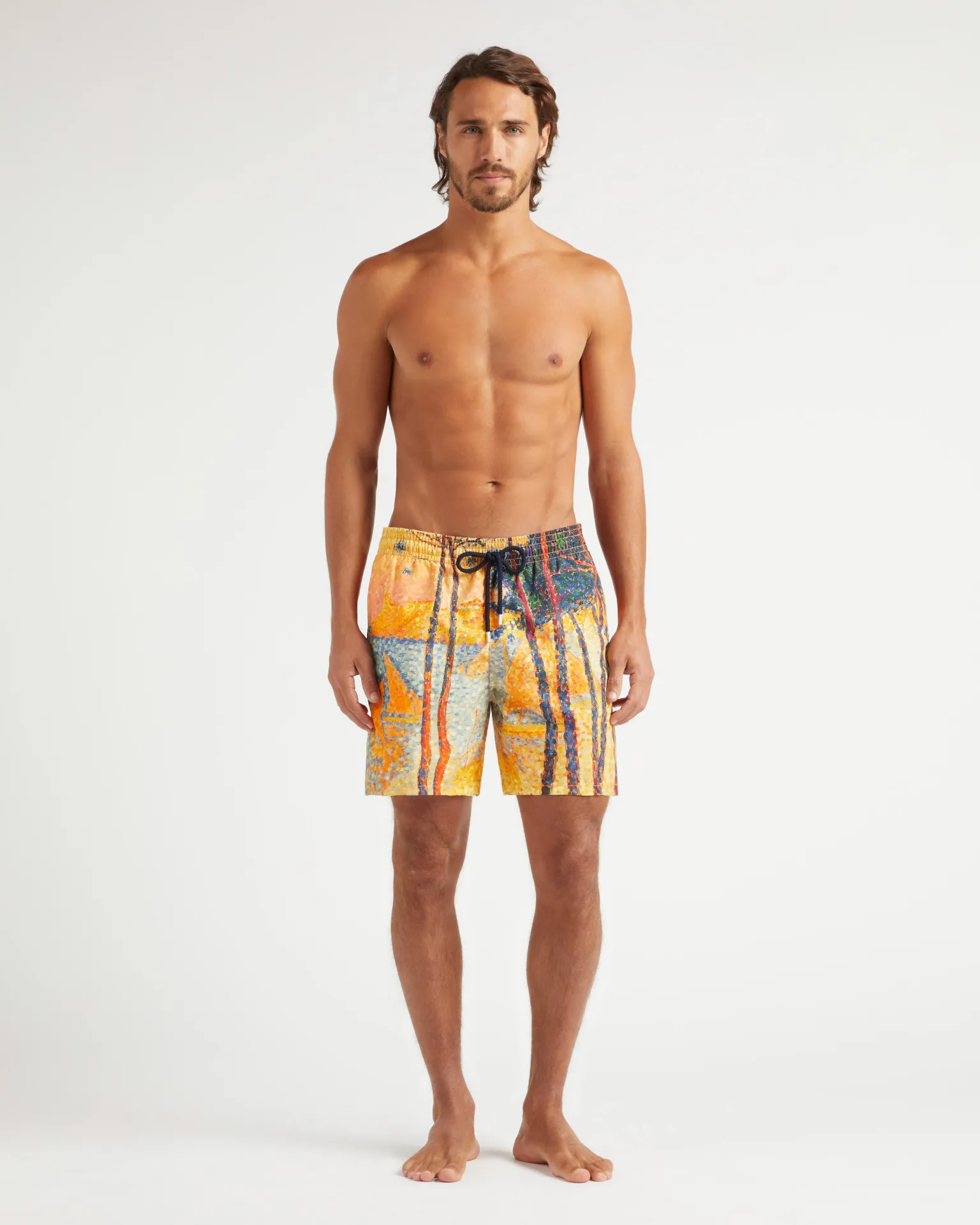 Vilebrequin - Voile Et Pins 360° Badeshorts Für Herren - Vilebrequin X Paul Signac - Bademode - Moopea - Gelb - Größe XL – Bild 3