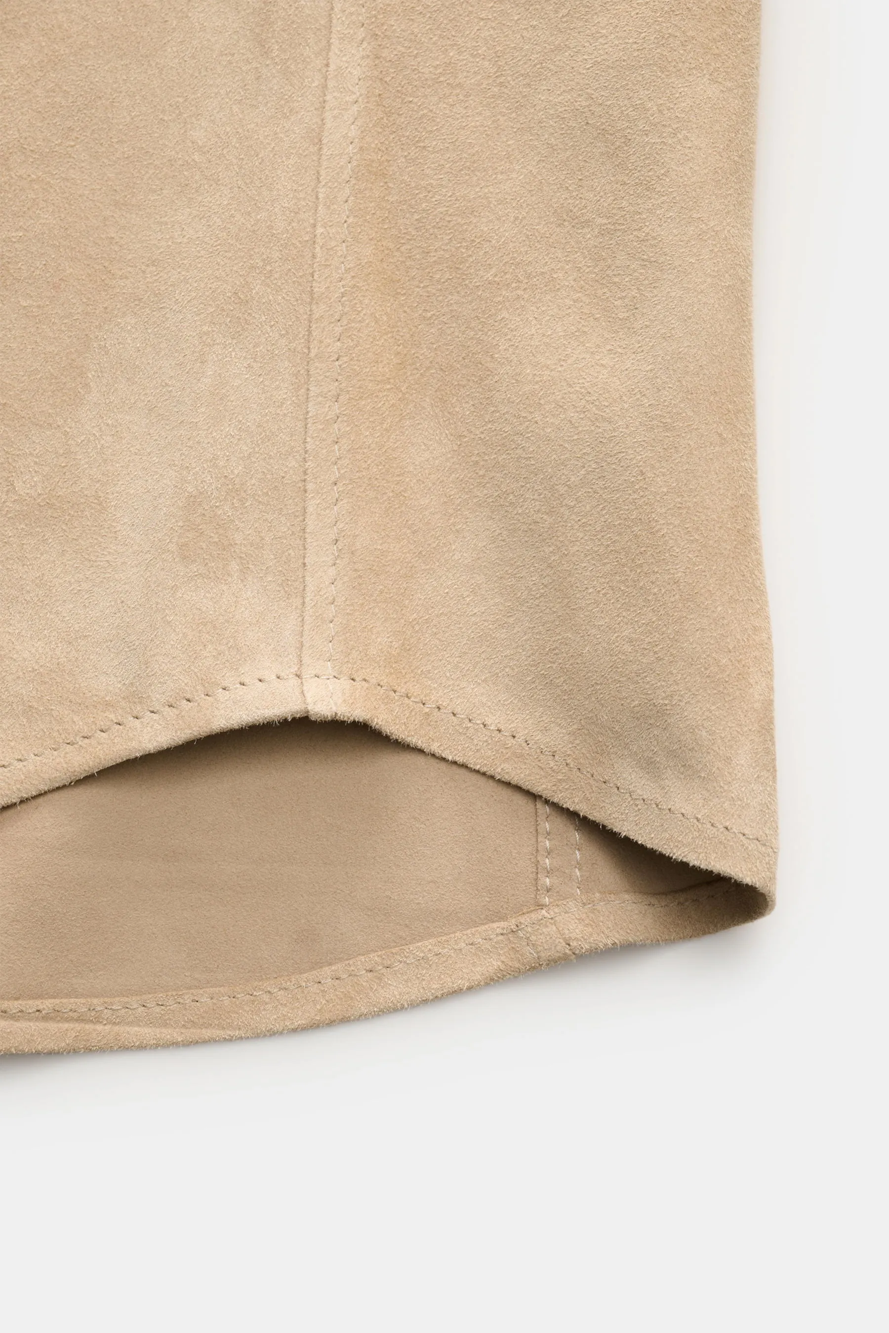 Rifugio - Herren - Veloursleder-Overshirt beige – Bild 5