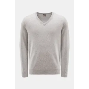FTC - Herren - Baby-Cashmere V-Neck Pullover hellgrau FTC - Herren - Baby-Cashmere V-Neck Pullover hellgrau