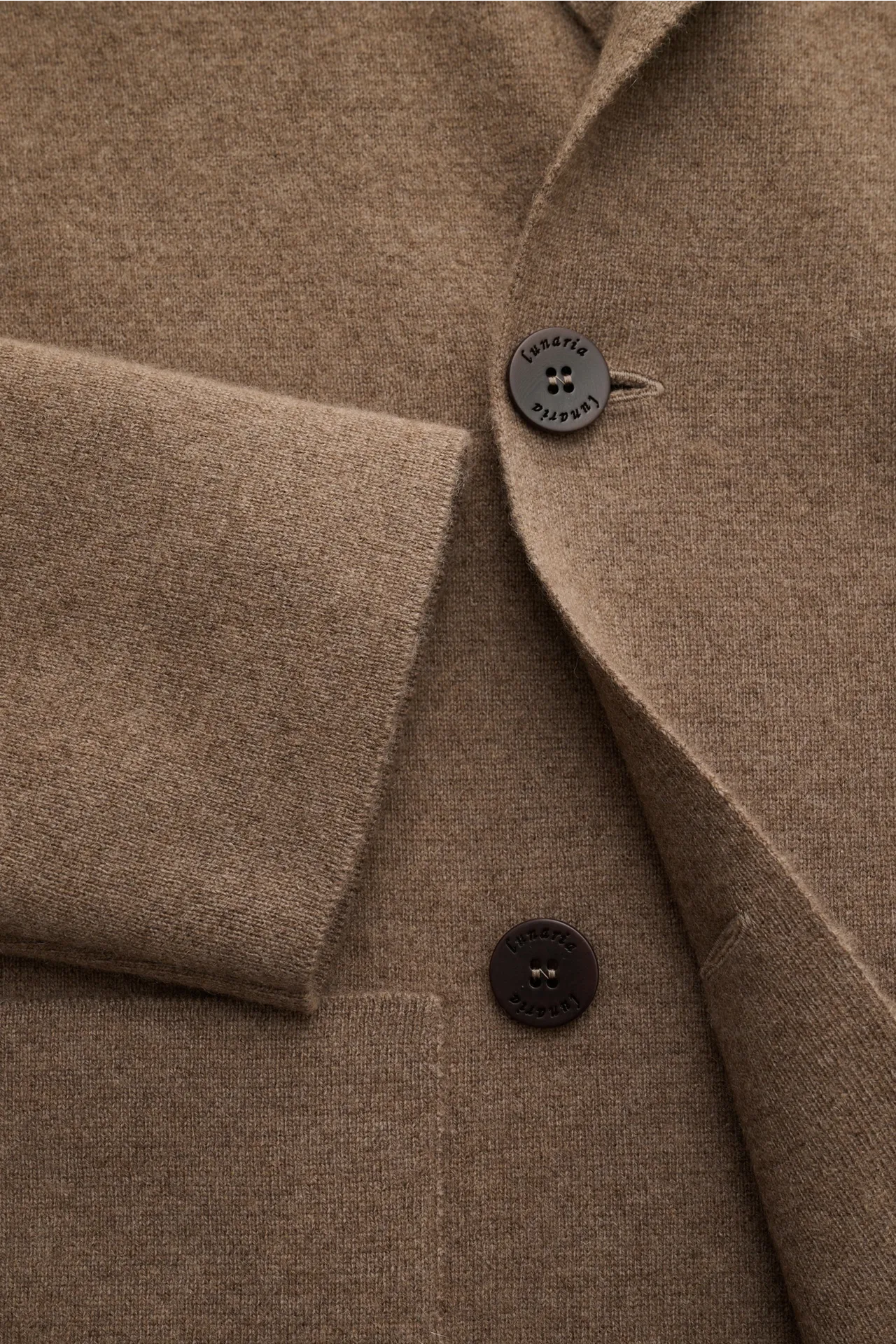 Lunaria Cashmere - Herren - Cashmere Cardigan graubraun meliert – Bild 3