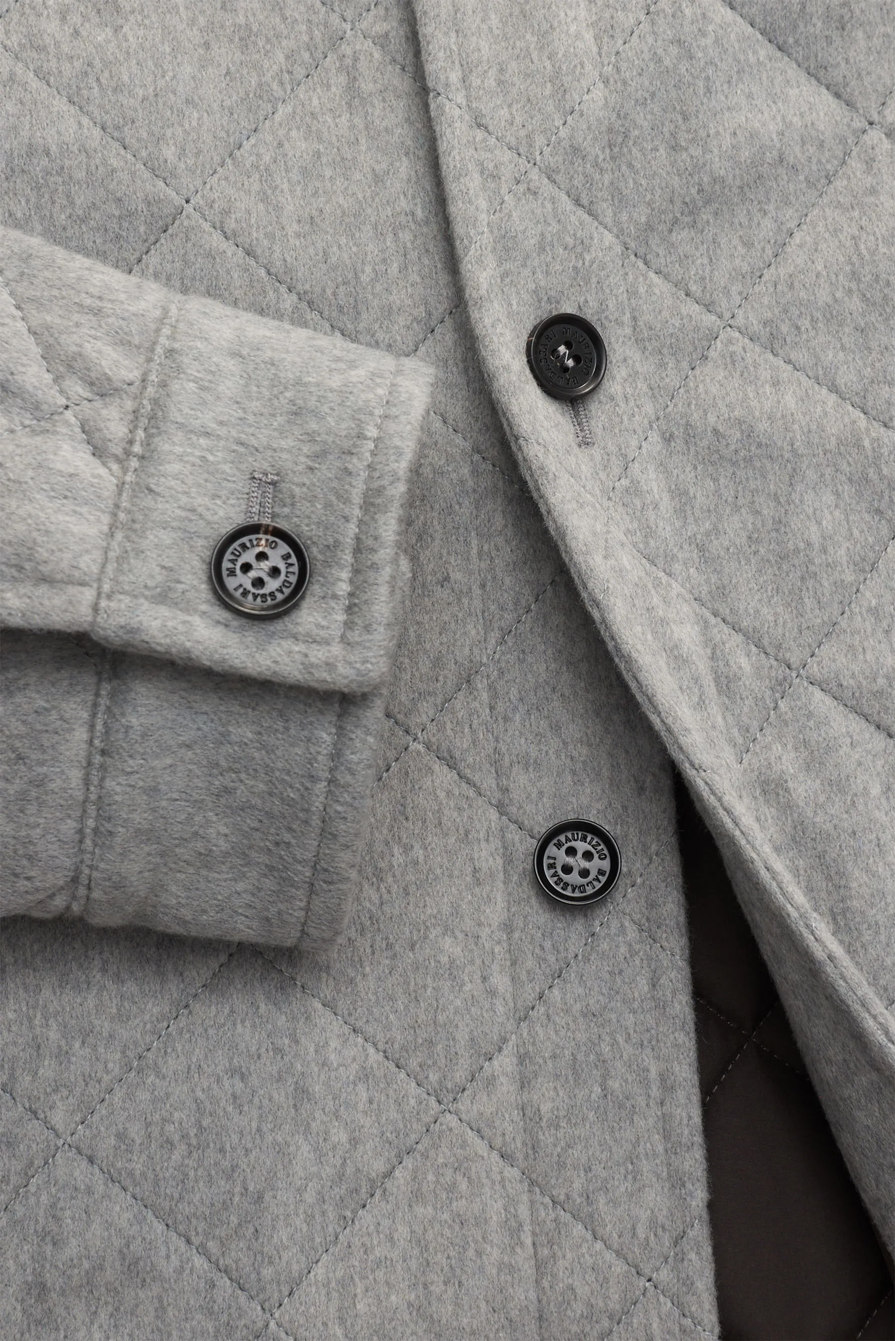 Maurizio Baldassari - Herren - Cashmere Steppjacke grau – Bild 4