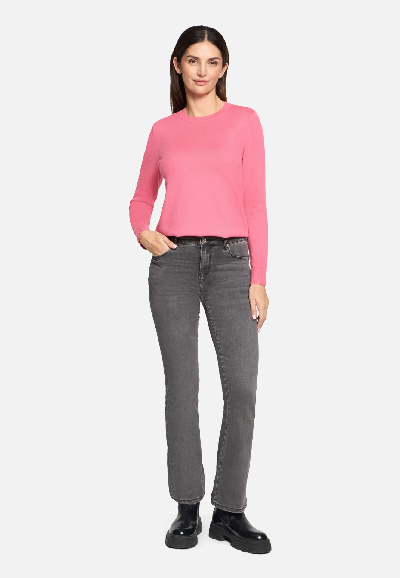 Basic-Strickpullover mit Rundhalsausschnitt – Bild 2