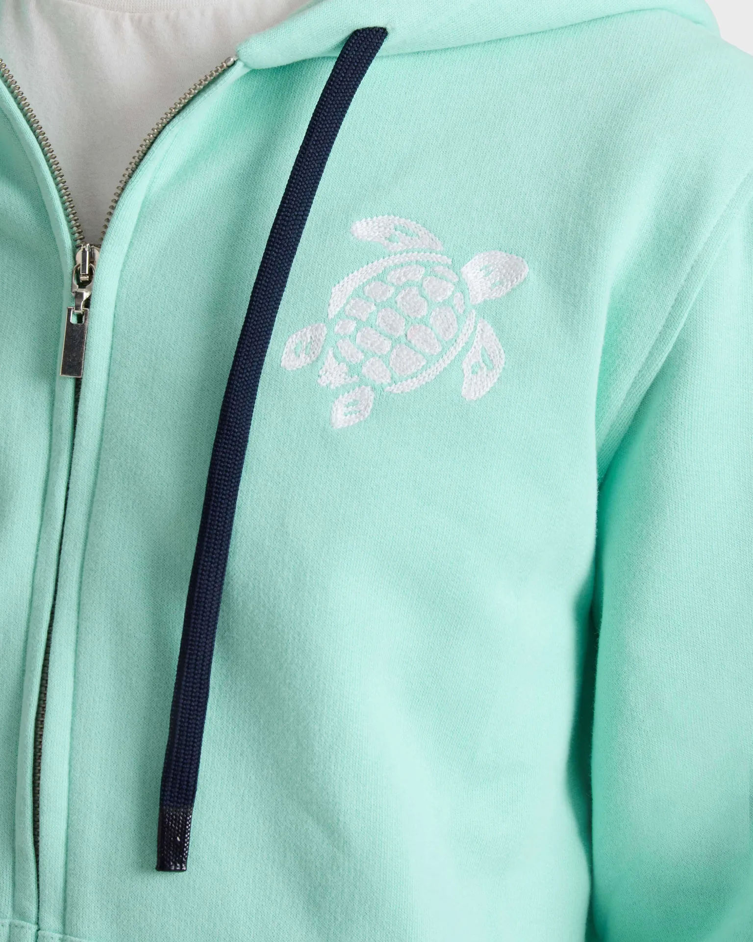 Vilebrequin - Baumwoll-cardigan Mit Durchgehendem Reißverschluss Und Großer Schildkrötenstickerei Für Herren - Sweatshirt - Malanti - Grün - Größe XL – Bild 5