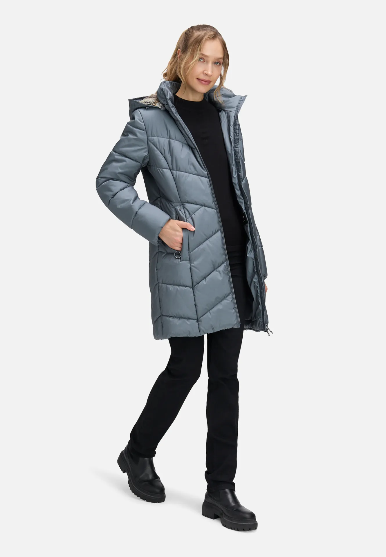 Outdoorjacke mit abnehmbarer Kapuze – Bild 2