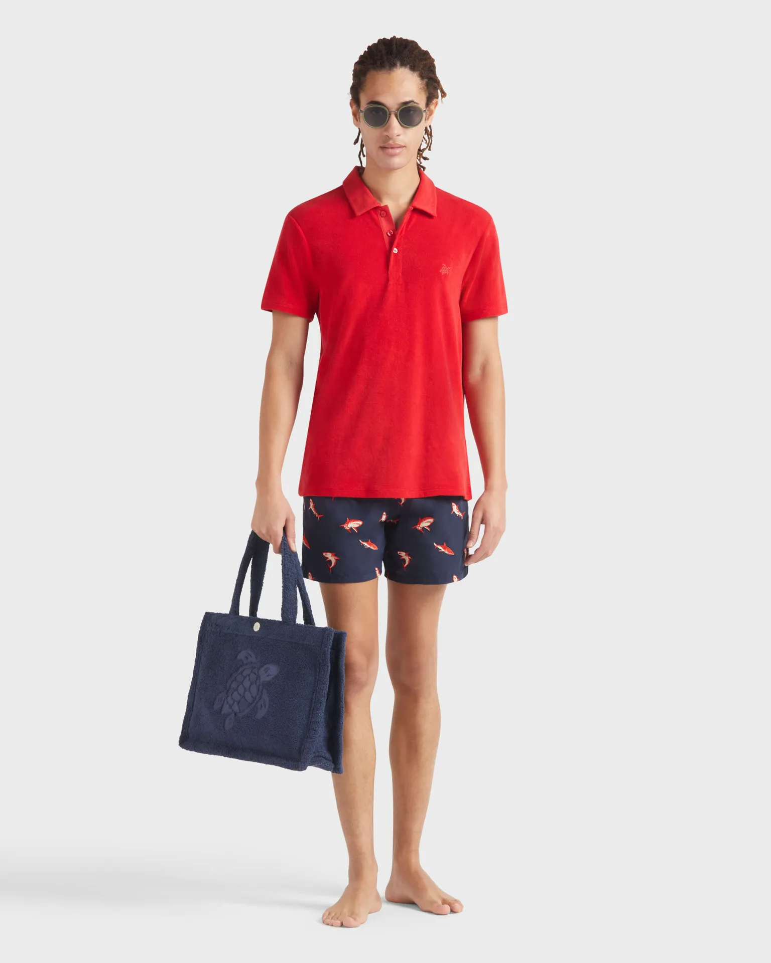 Vilebrequin - Solid Frottee-polohemd Für Herren - Polohemd - Phoenix - Rot - Größe XXL – Bild 5