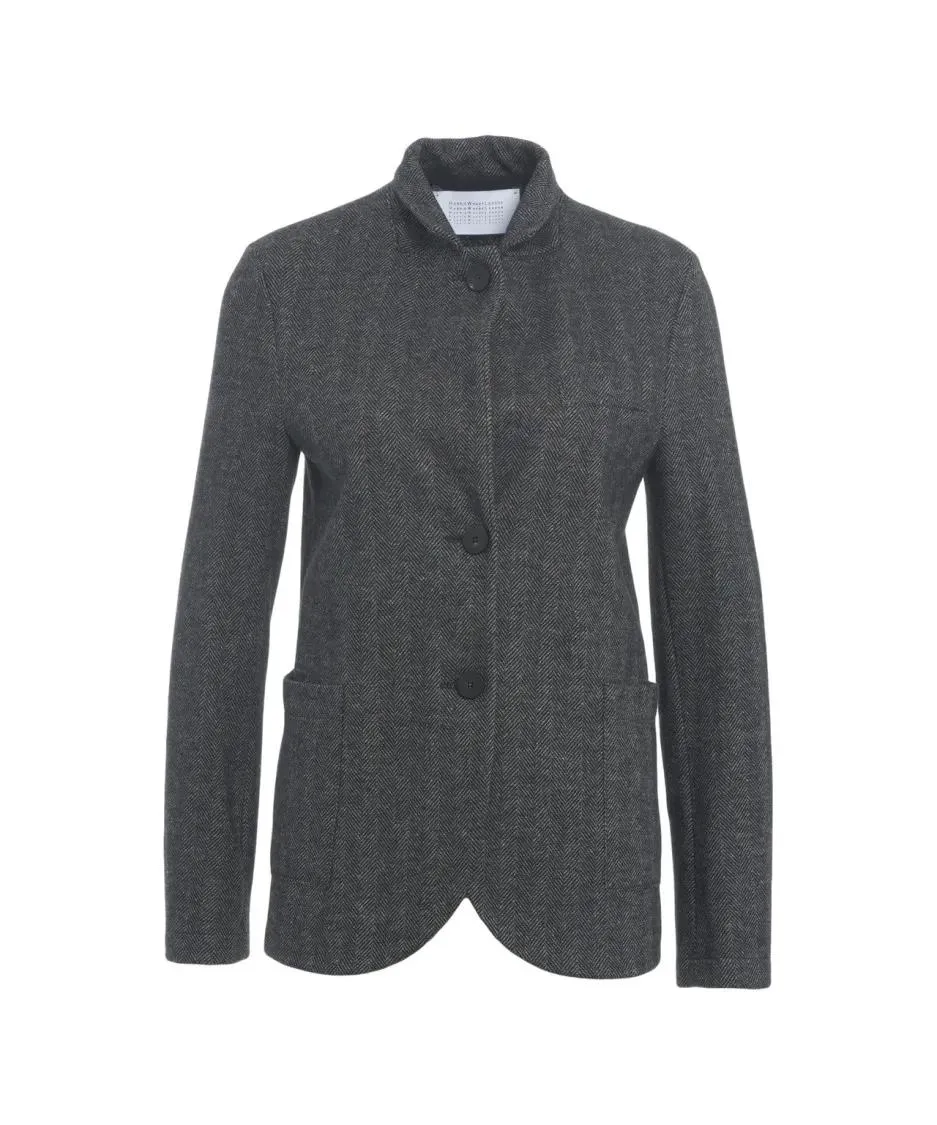 Harris Wharf - Tailored Houndstooth Blazer With Two-Button Closur - Größe 48 - grau Harris Wharf - Tailored Houndstooth Blazer With Two-Button Closur - Größe 48 - grau