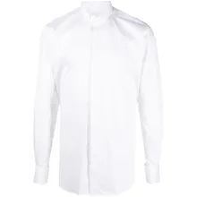 Xacus - Long-Sleeve White Shirt With Mandarin Collar - Größe 43 - weiß Xacus - Long-Sleeve White Shirt With Mandarin Collar - Größe 43 - weiß