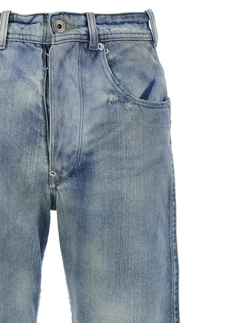 Maison Margiela - Used-Effect Cotton Denim Jeans - Größe 25 - blau – Bild 3