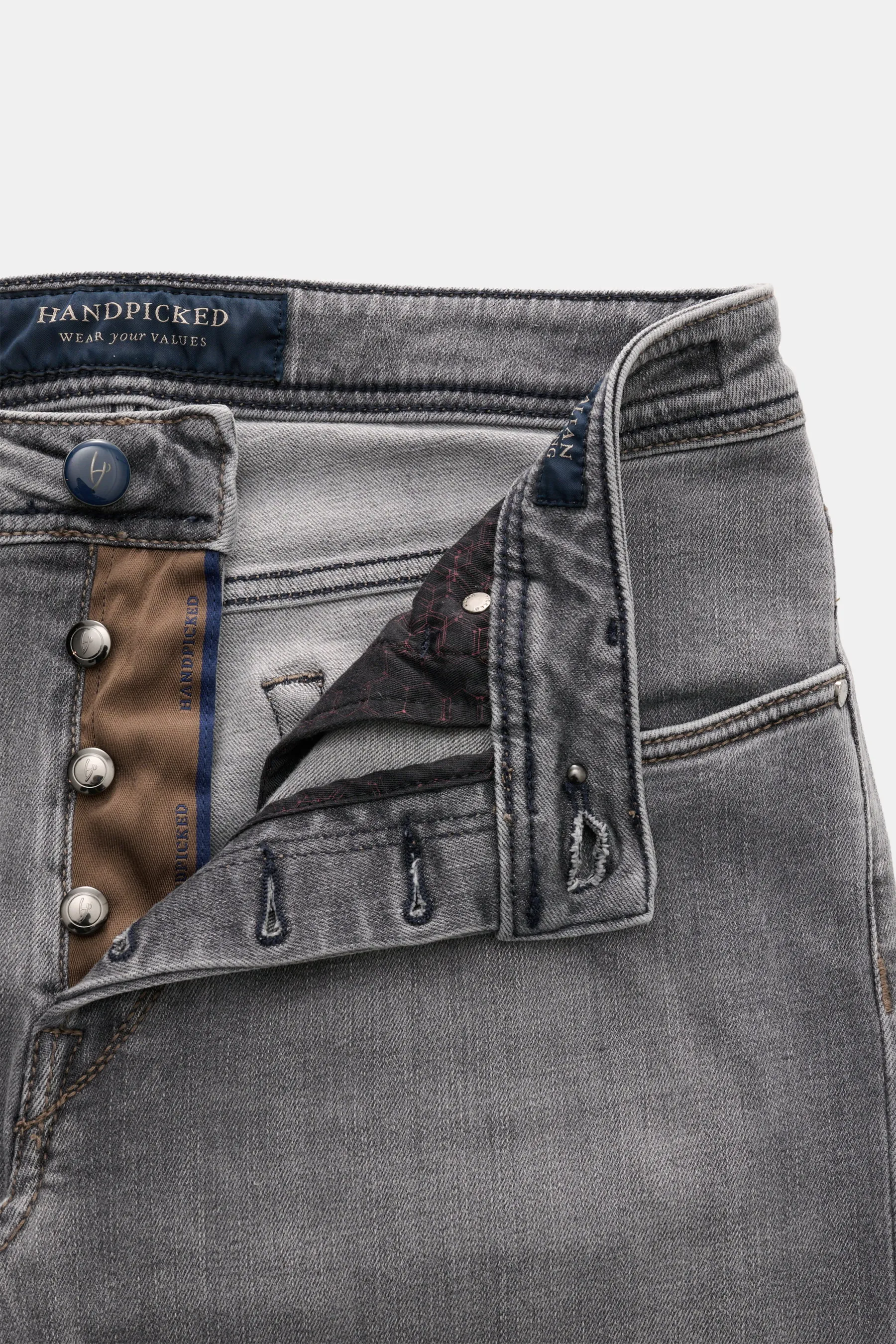 HandPicked - Herren - Jeans 'Ravello' grau – Bild 4