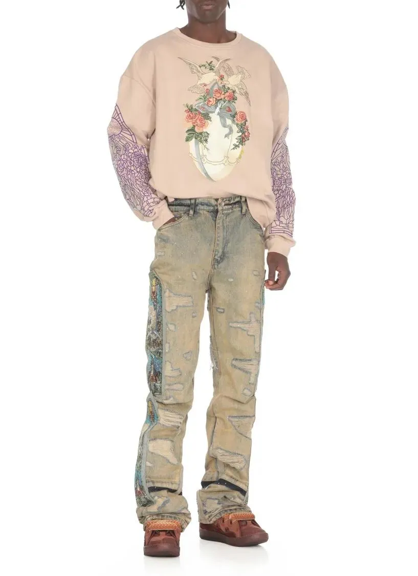 Who Decides War - Unfurled Cotton Jeans - Größe 36 - beige – Bild 4