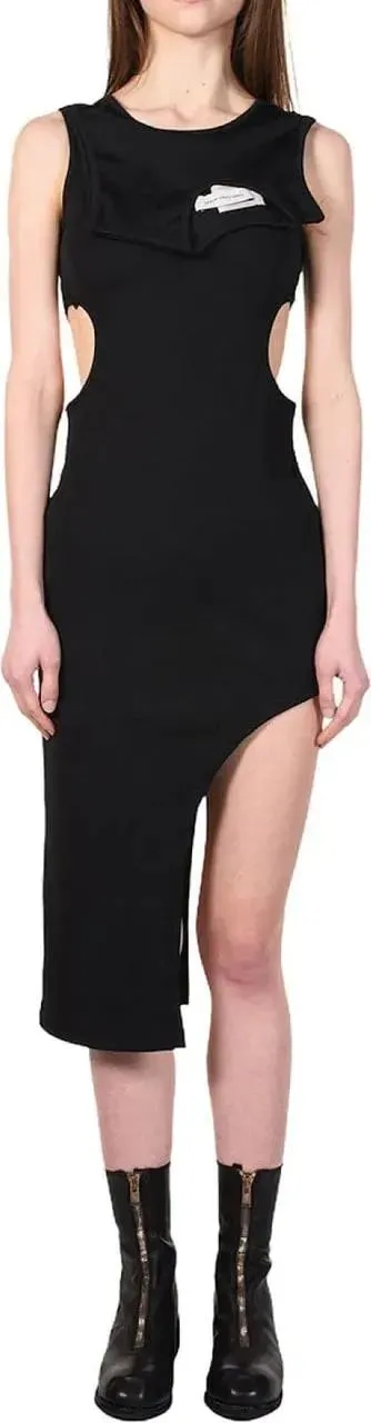 FENG CHEN WANG - Double Collar Dress - Größe M - schwarz – Bild 3