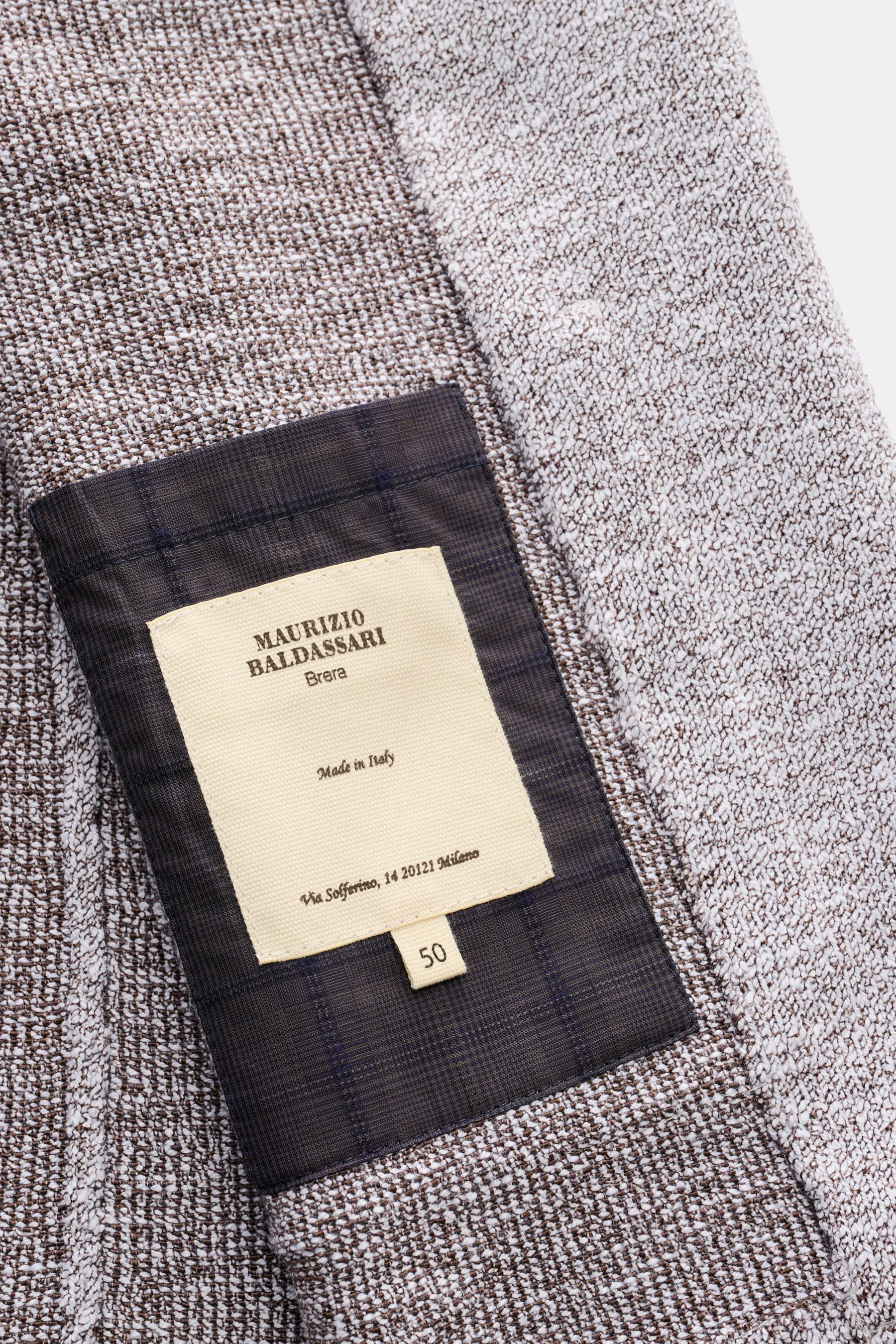 Maurizio Baldassari - Herren - Strickblazer braun/weiß meliert – Bild 4