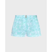 Vilebrequin - Seashells Badeshorts Mit Flachem Bund Für Damen - Shorty - Ferise - Weiss - Größe XS Vilebrequin - Seashells Badeshorts Mit Flachem Bund Für Damen - Shorty - Ferise - Weiss - Größe XS