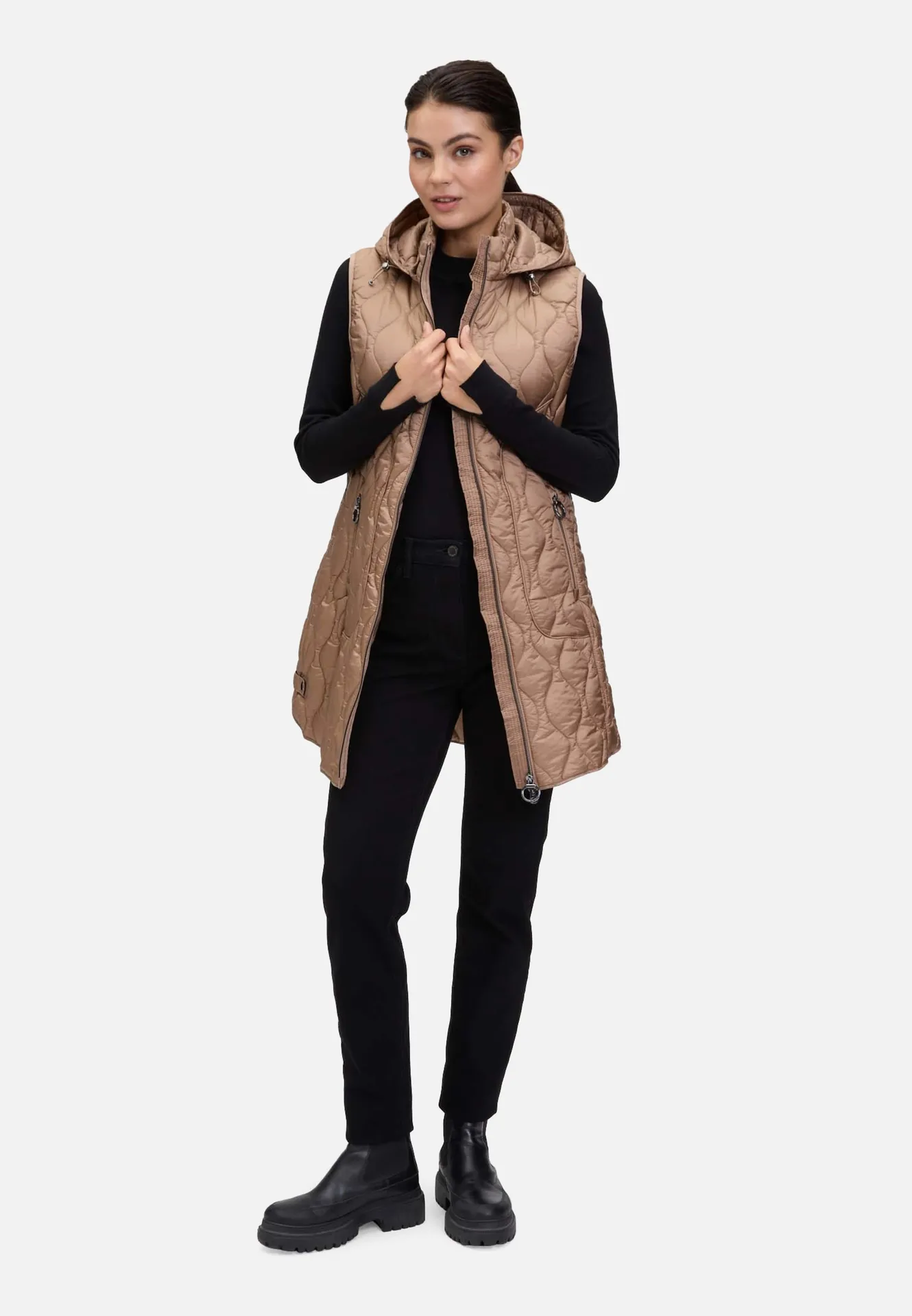 Steppweste mit abnehmbarer Kapuze – Bild 2