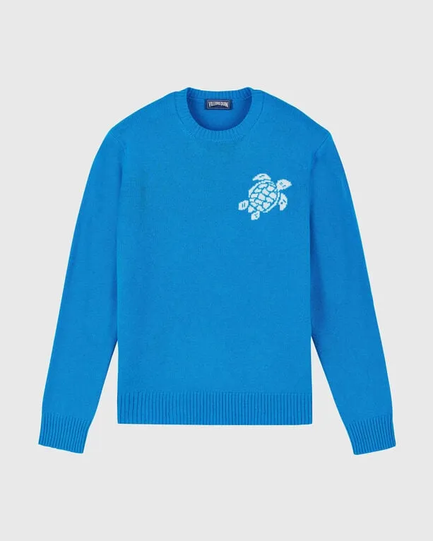 Vilebrequin - Turtle Rundhalspullover Aus Baumwolle Und Kaschmir Für Herren - Pullover - Rayol - Blau - Größe S Vilebrequin - Turtle Rundhalspullover Aus Baumwolle Und Kaschmir Für Herren - Pullover - Rayol - Blau - Größe S