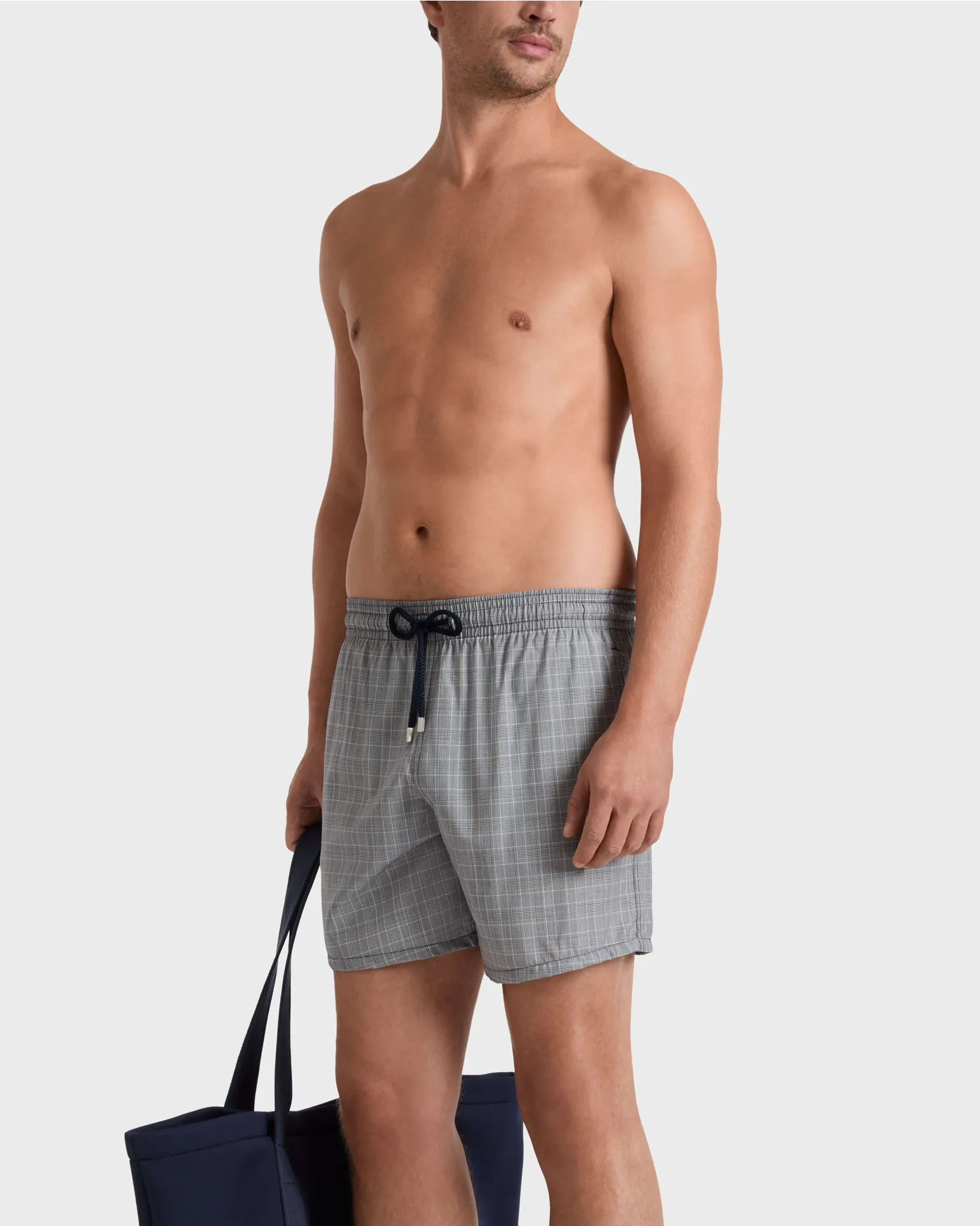 Vilebrequin - Prince Of Wales Check Badeshorts Aus Ultradünner Wolle Für Herren - Bademode - Moopea - Blau - Größe M – Bild 3