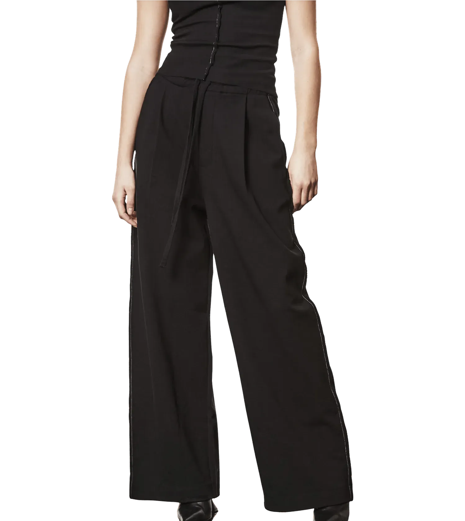 Thom Krom - Hose mit weitem Bein - Größe S - schwarz Thom Krom - Hose mit weitem Bein - Größe S - schwarz