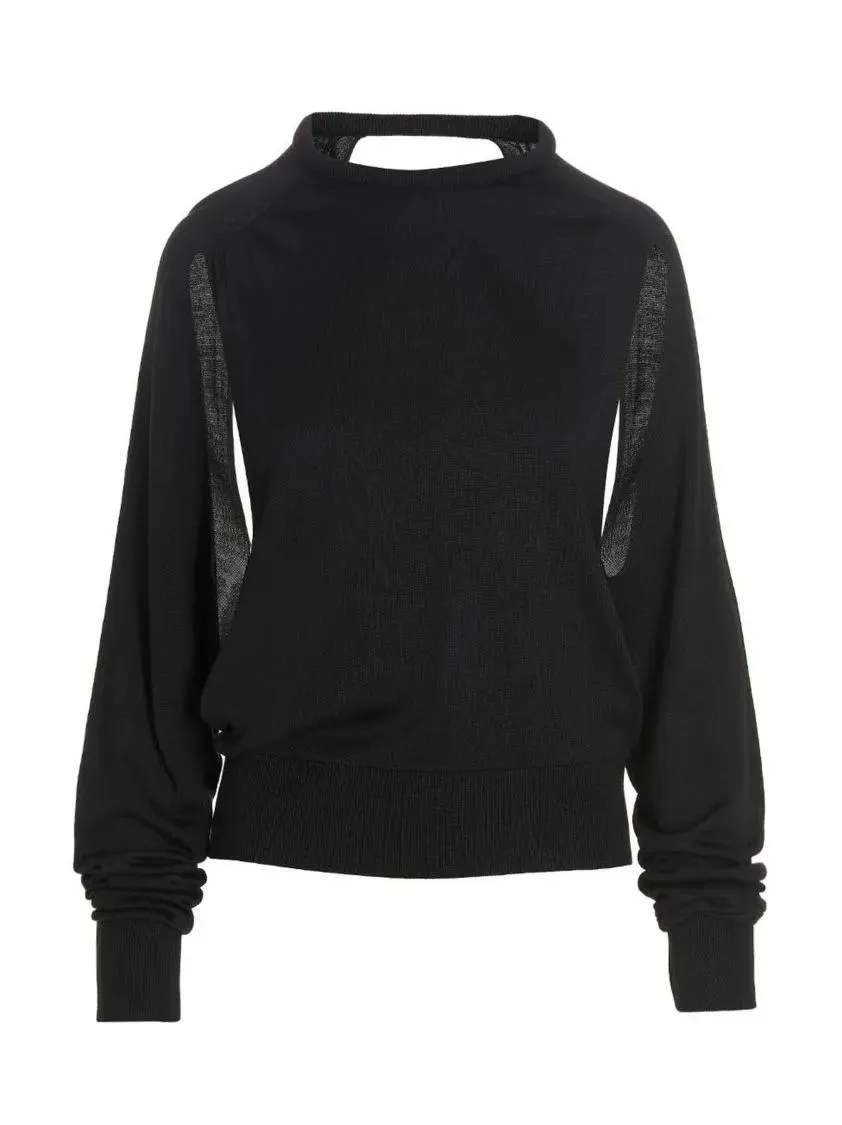 Ramael - Cut Out Insert Top Sweater - Größe M - schwarz Ramael - Cut Out Insert Top Sweater - Größe M - schwarz