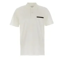 Berluti - %27Leather Tab%27 Polo Shirt - Größe S - weiß Berluti - %27Leather Tab%27 Polo Shirt - Größe S - weiß