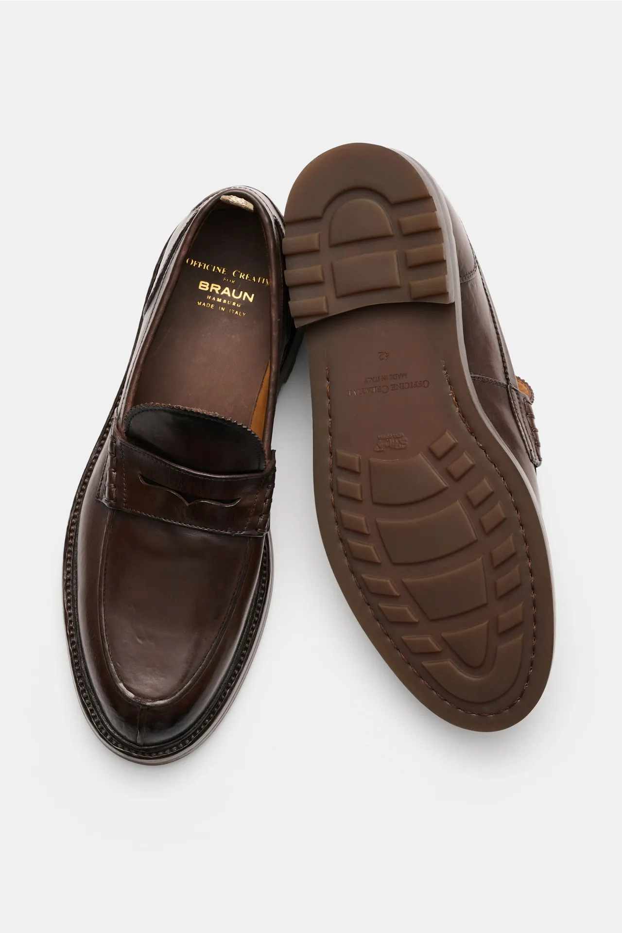 Officine Creative - Herren - Penny Loafer 'Sax Flexi 001' dunkelbraun – Bild 2