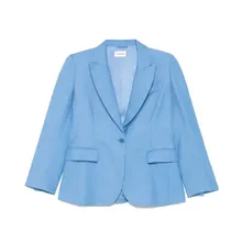 P.A.R.O.S.H. - Tailored Single-Breasted Blazer With Notched Lapel - Größe S - blue P.A.R.O.S.H. - Tailored Single-Breasted Blazer With Notched Lapel - Größe S - blue