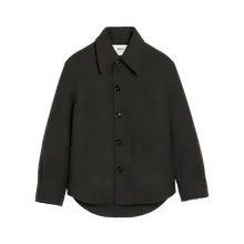 AMI Paris - Geknöpfte Jacke aus gekochter Wollgabardine - Größe S - dunkelgrau AMI Paris - Geknöpfte Jacke aus gekochter Wollgabardine - Größe S - dunkelgrau