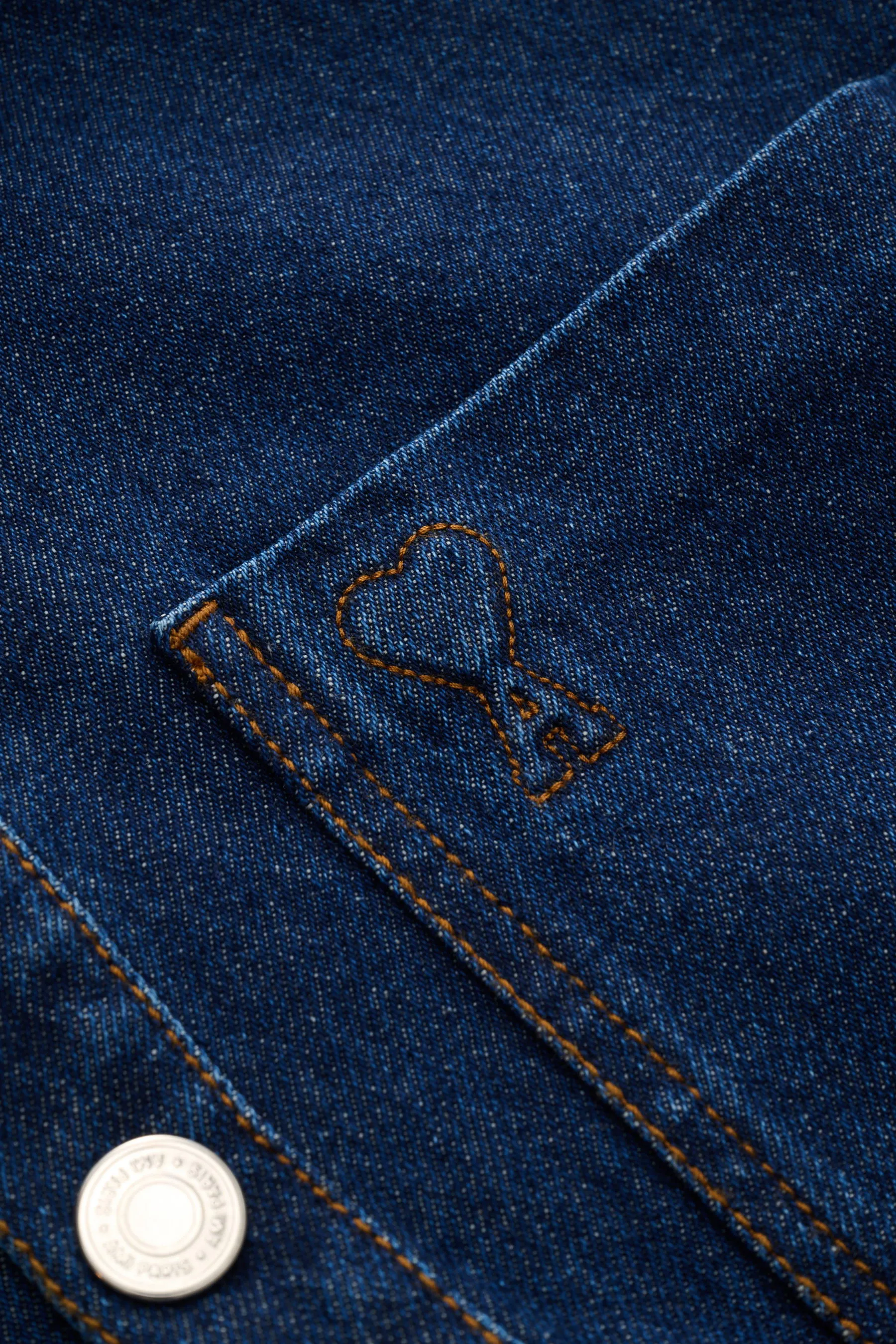 Ami Paris - Herren - Jeans-Overshirt dunkelblau – Bild 4