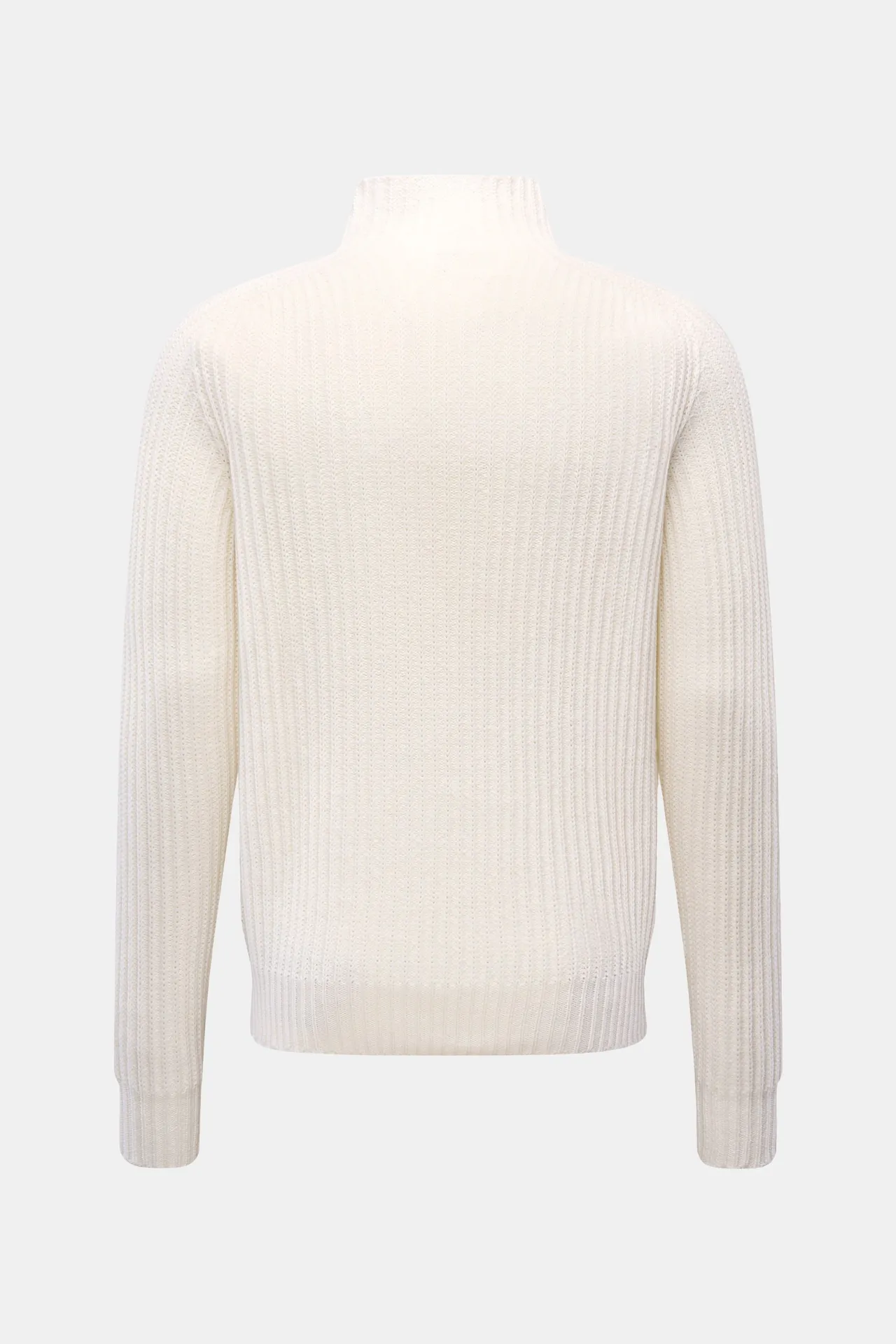04651/ A trip in a bag - Herren - Mock Neck Pullover 'Foggy Mock' offwhite – Bild 3